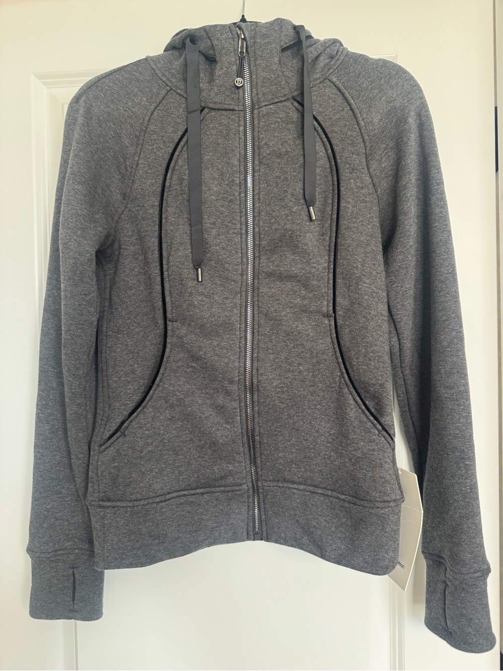 lululemon athletica Heathered Gray Full-Zip Hooded Jacket